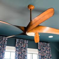 Plane Propeller-Inspired Wood Ceiling Fan